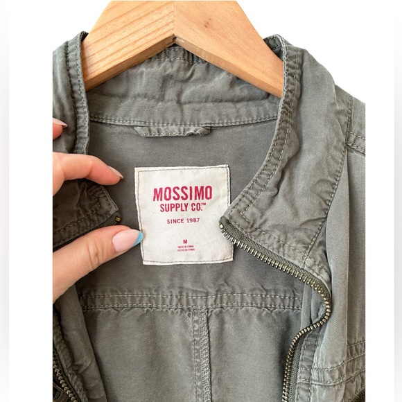 Mossimo Crop Jacket - Ladies - Medium - Cargo - Casual Olive Green - Picture 3 of 3